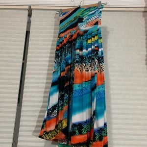 SOLD!! Halter tie top colorful flowy summer dress